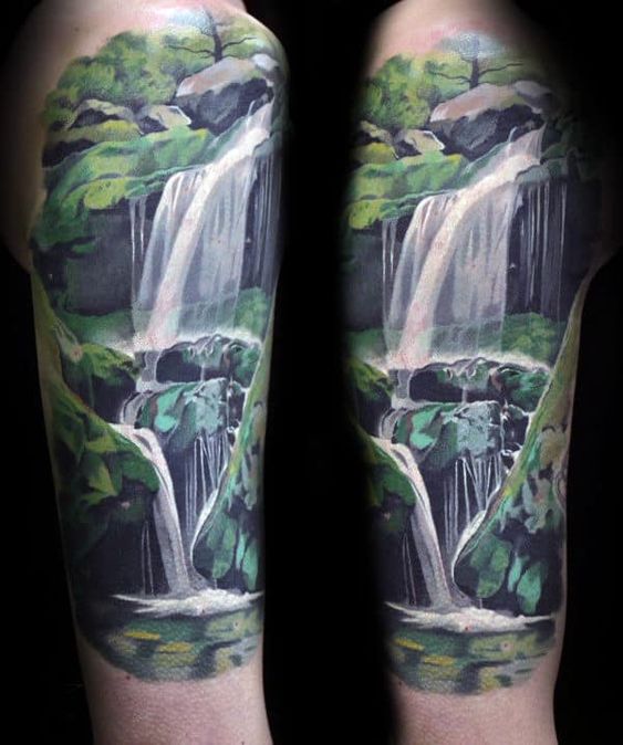 Waterfall Tattoo  Waterfall tattoo Tattoos Sleeve tattoos for women
