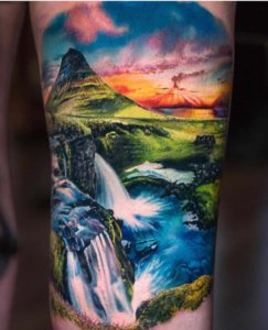 Secret for incredible waterfall tattoo is realistic waterfall tattoo 4