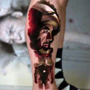 The face of a hero a stunning Iron Man tattoos 5