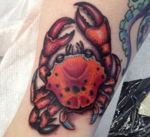 The king of the sea 10 amazing crab tattoos 3