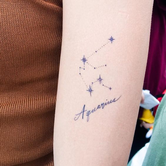 Why not try these amazing Aquarius stars constellation tattoos?