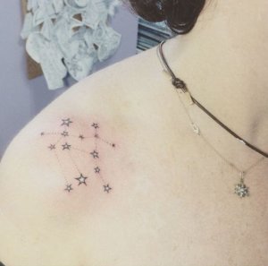 Why not try these amazing Gemini stars constellation tattoos 4
