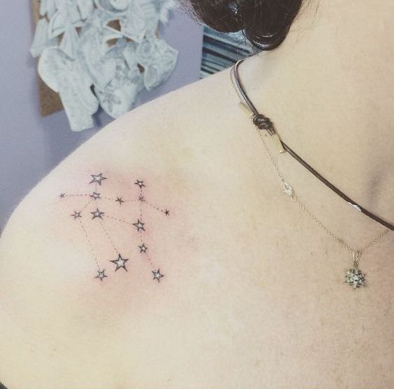 Why not try these amazing Gemini stars constellation tattoos?