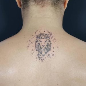 Why not try these amazing Leo stars constellation tattoos 4