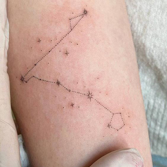 Pisces Constellation Temporary Tattoo  Set of 3  Tatteco