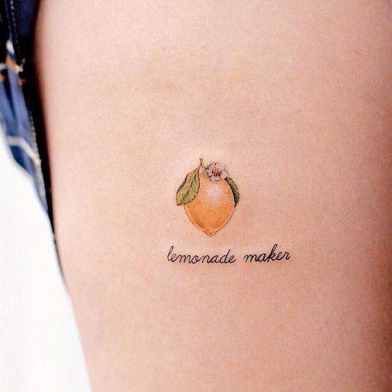 Your daily inspiration for minimalist lemon tattoo in 10 images