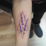10 Stunning lavender tattoo with geometric elements