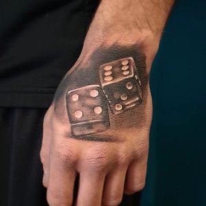 10 dice tattoo designs as inspiration for your lucky hand 7