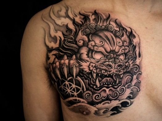 75 Fantastic Foo Dog Tattoo Ideas A Creature Rich In Symbolic Meaning