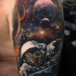 15 galactic ideas with astronaut tattoos featuring the beauty of the universe