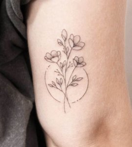 15 sweet and simple wildflower tattoo designs 2