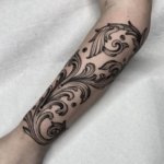 10 delightful design vintage filigree tattoo on forearm