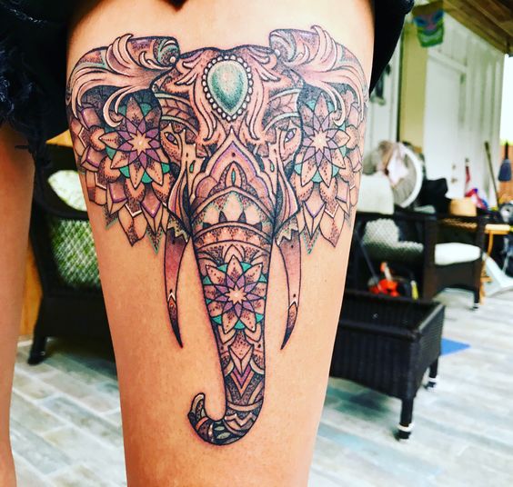 20 beautiful and meaningful mandala elephant tattoos
