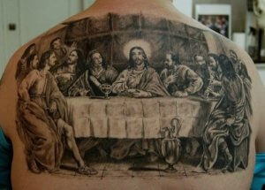 Last supper back tattoo Honoring faith through ink 4