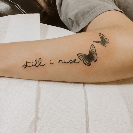 Transforming adversity: The symbolism of the Still I Rise butterfly tattoo