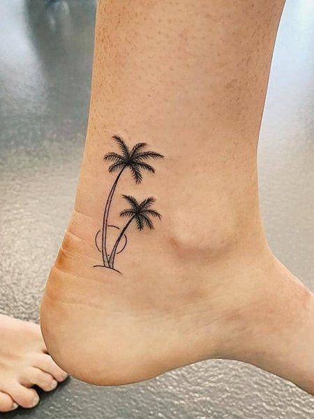 Palm. Tattoo. Geometric, Line Art Style - Palm - Sticker | TeePublic
