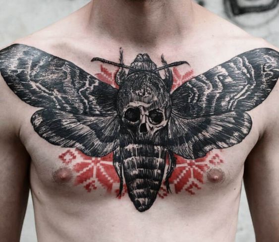 15 stunning death moth chest tattoo designs to inspire your next ink