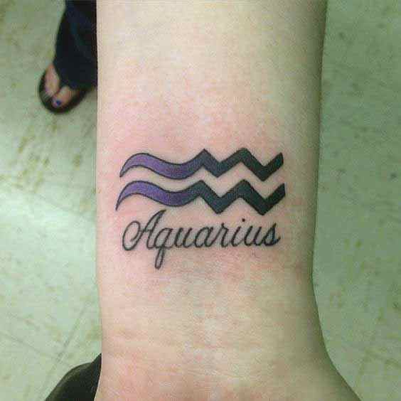 Aquarius symbol tattoos for your wrist: Minimalist and stylish designs