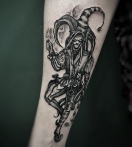 Jester forearm tattoos for the bold and daring Placement style and care tips 1