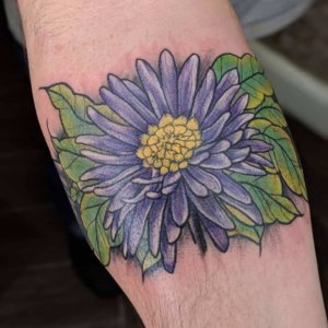 Meaning of Aster flower tattoo 6