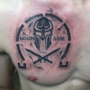 Meaning of Molon Labe Tattoo 6