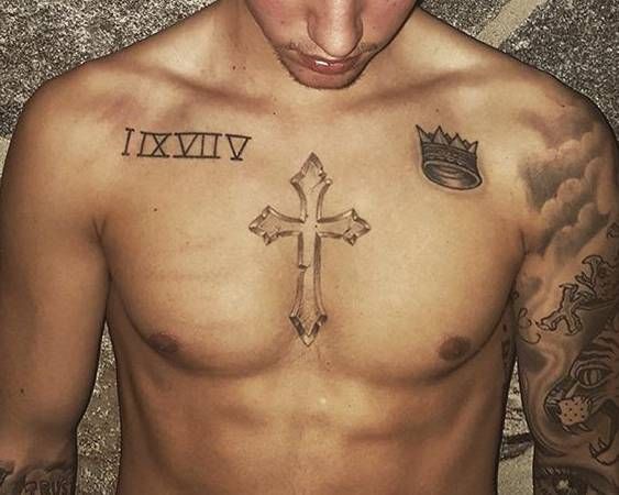 Cross on chest tattoo meaning