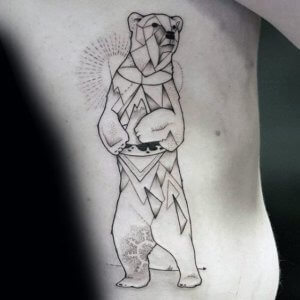 Polar bear tattoos with a geometric twist 5