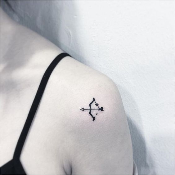 Simple and meaningful Bow and arrow small tattoo ideas