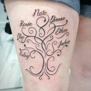Simple family tree tattoo ideas to showcase your roots 1