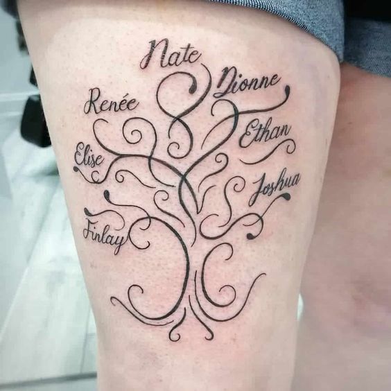 Simple family tree tattoo ideas to showcase your roots