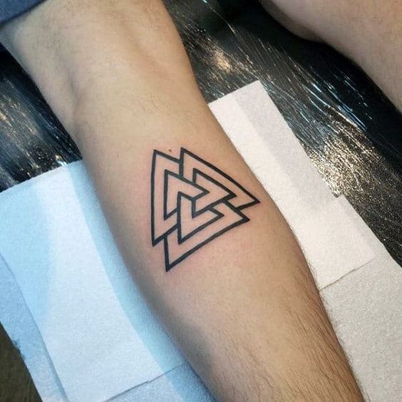 The simple Valknut tattoo: An ancient Norse symbol of mystery