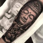 15 Buddha forearm tattoo for inner balance of your mind