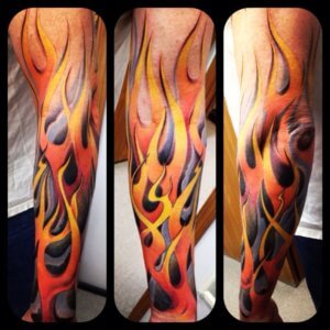 Flame Sleeve Tattoo Masterpiece Burning Passion 1