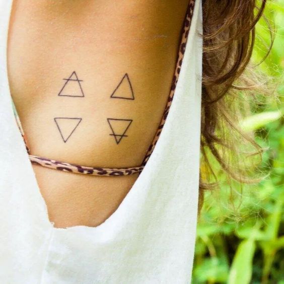 Meaning of Triangle Geometric Tattoos Unlocking Mystical Meanings 4