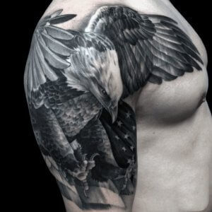 Eagle shoulder tattoos A symbol of might and majesty