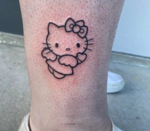 Hello Kitty Simple Tattoo Inspiration Adorable Ink 5