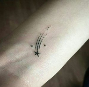 Shooting Star Simplicity Elegant wrist Tattoo Idea for You