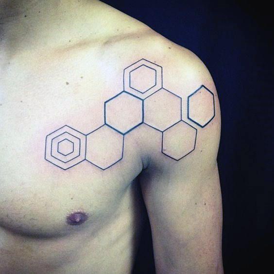 Geometric Sweetness: Simple Honeycomb Tattoo Ideas