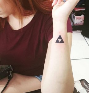 Simple Triforce wrist Tattoo Adventure Awaits!