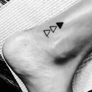 Small ankle Triangle Tattoo Get Inspired!
