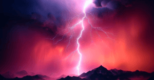 Stormy sky with vivid lightning bolt for lightning tattoo guide introduction