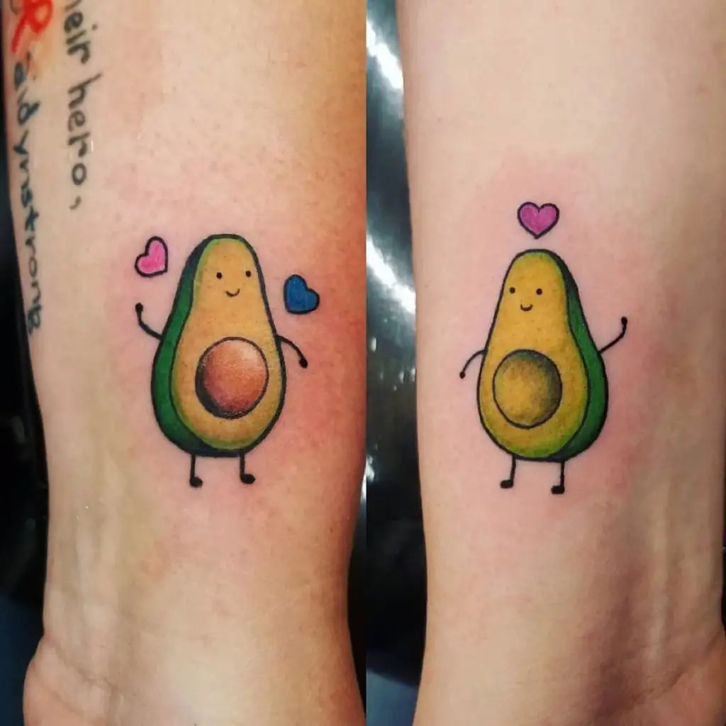Avocado Matching Tattoos: Celebrate Friendship with Fruit Ink