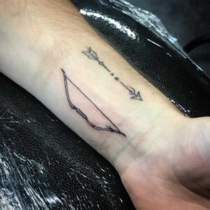 Bow and Arrow Forearm Tattoo 6