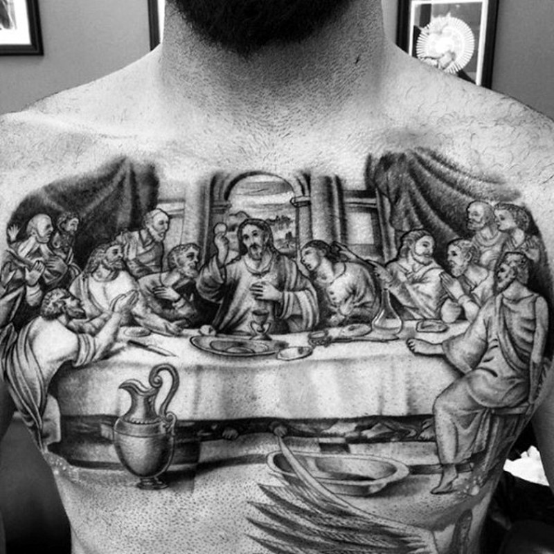 The Last Supper Chest Tattoo: Ink and Iconography