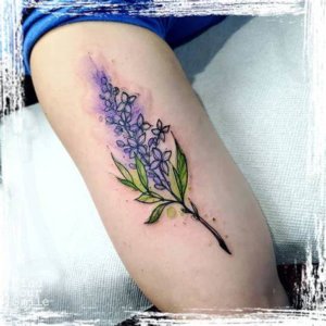 watercolor Bluebonnet flower tattoos 2